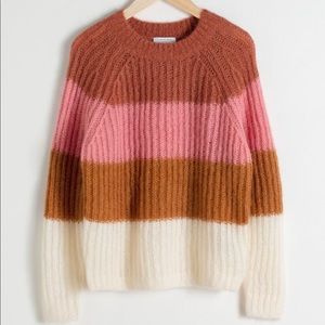 & Other Stories Colorblock Wool Sweater XS